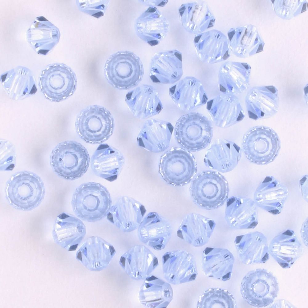 3mm Bicone Light Sapphire - 48 beads
