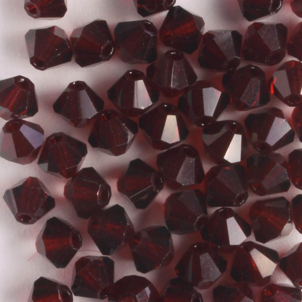 4mm Bicone Garnet - 48 beads