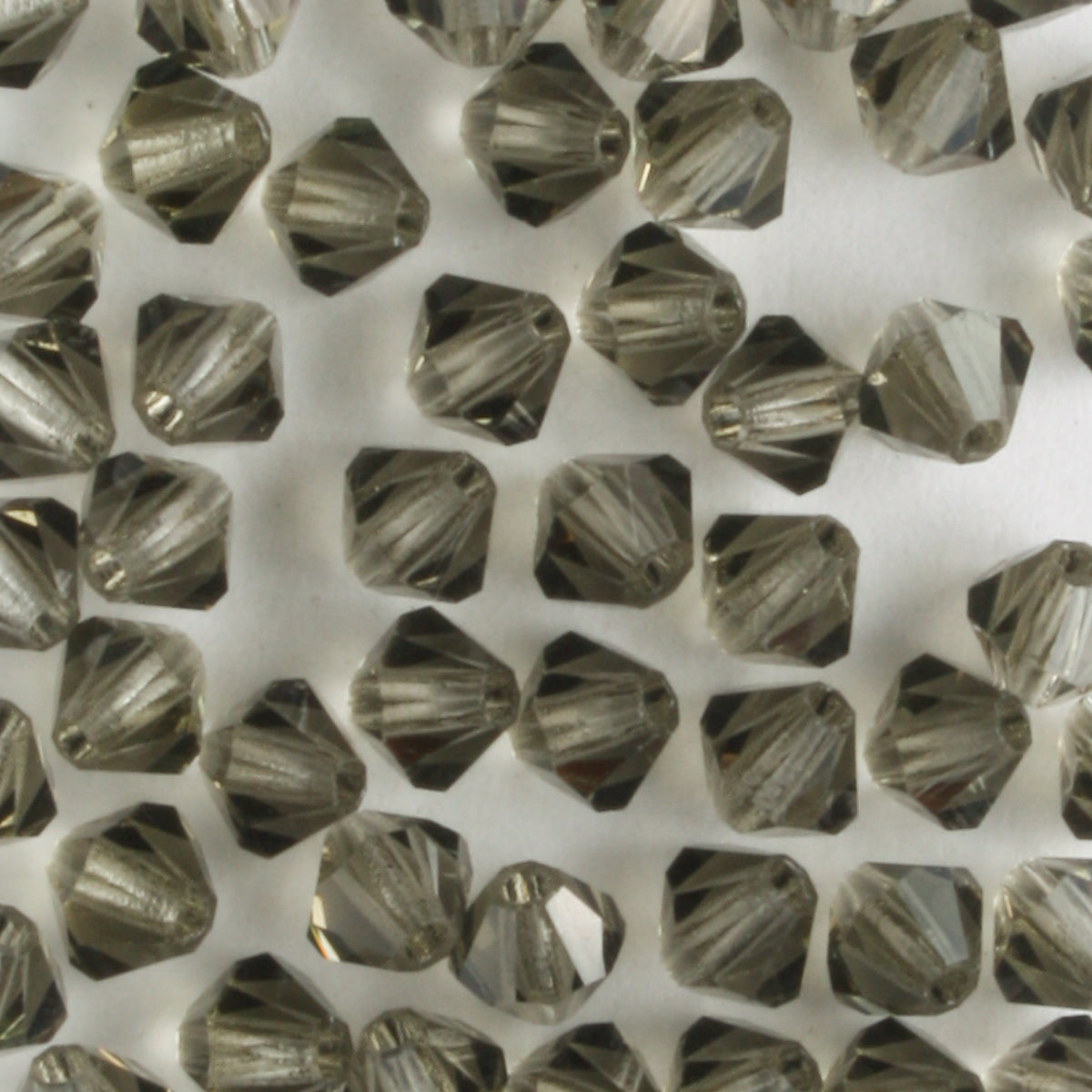 4mm Bicone Black Diamond - 48 beads