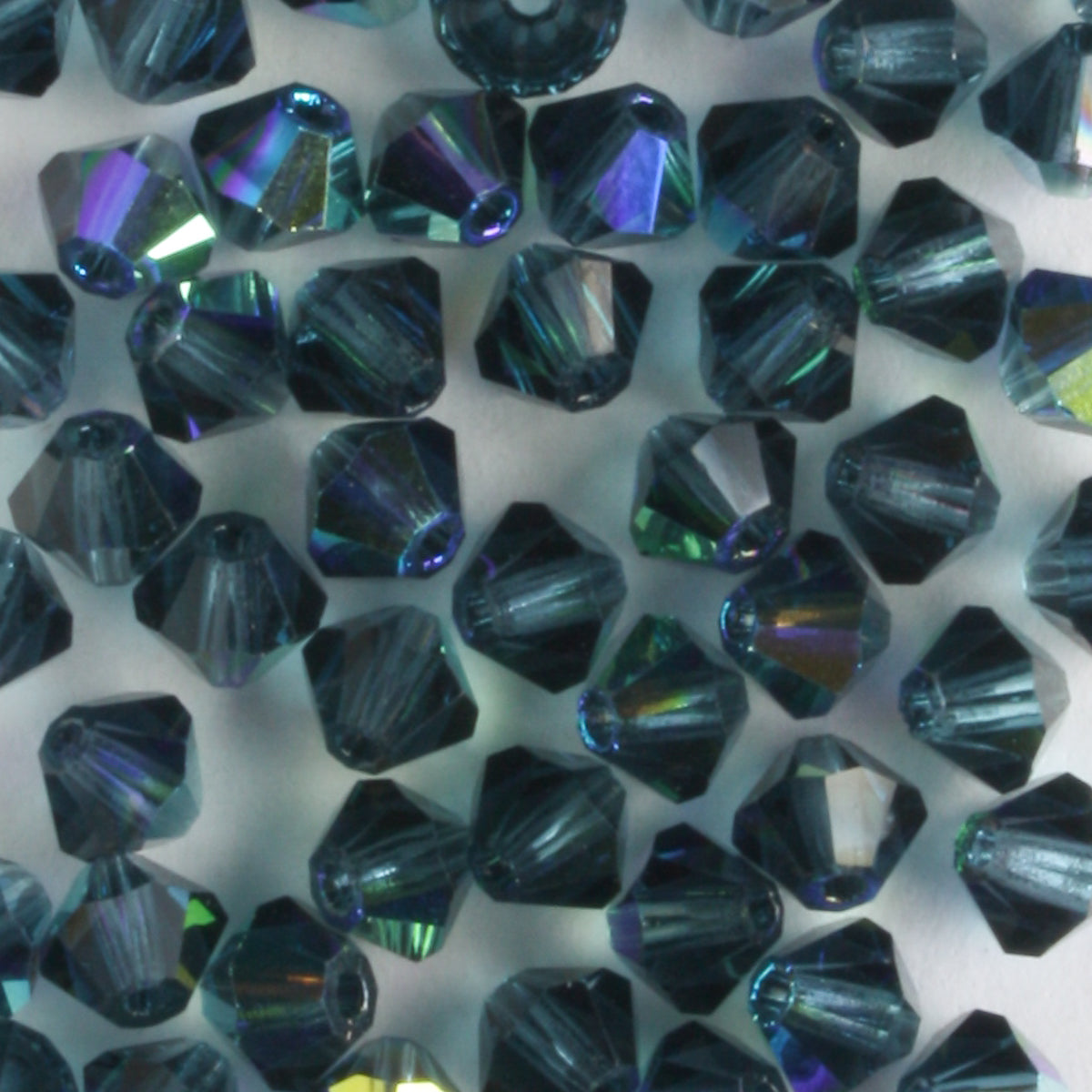 4mm Bicone Montana AB - 48 beads