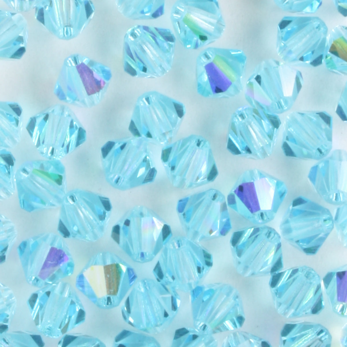 4mm Bicone Aqua Bohemica AB - 48 beads