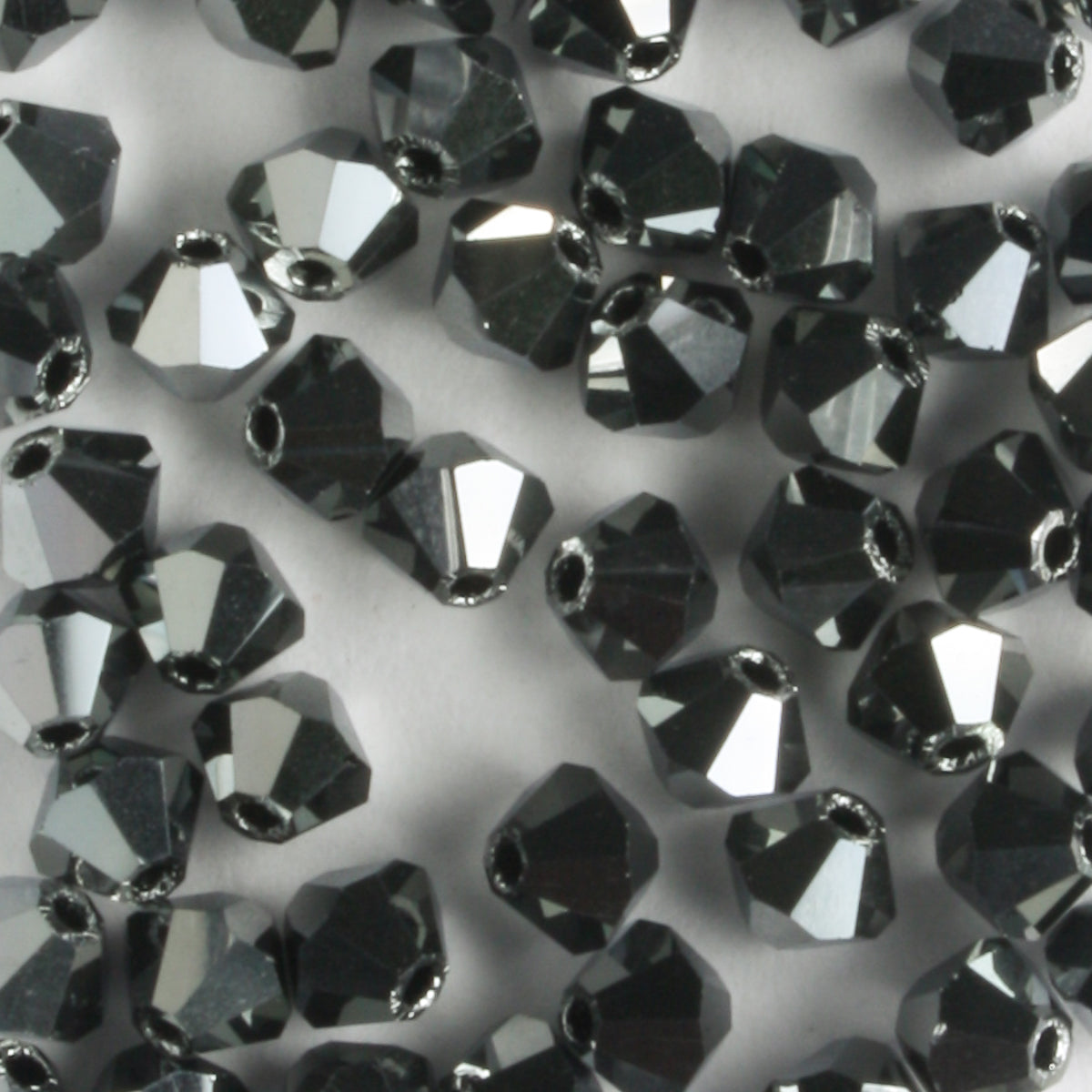 4mm Bicone Jet Hematite