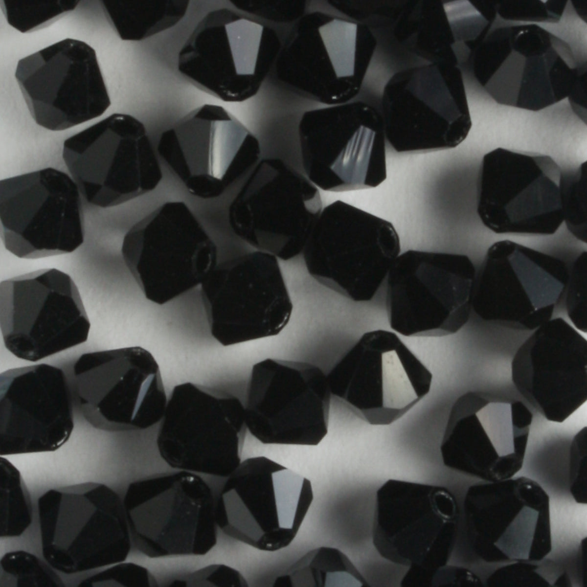 4mm Bicone Jet - 48 beads