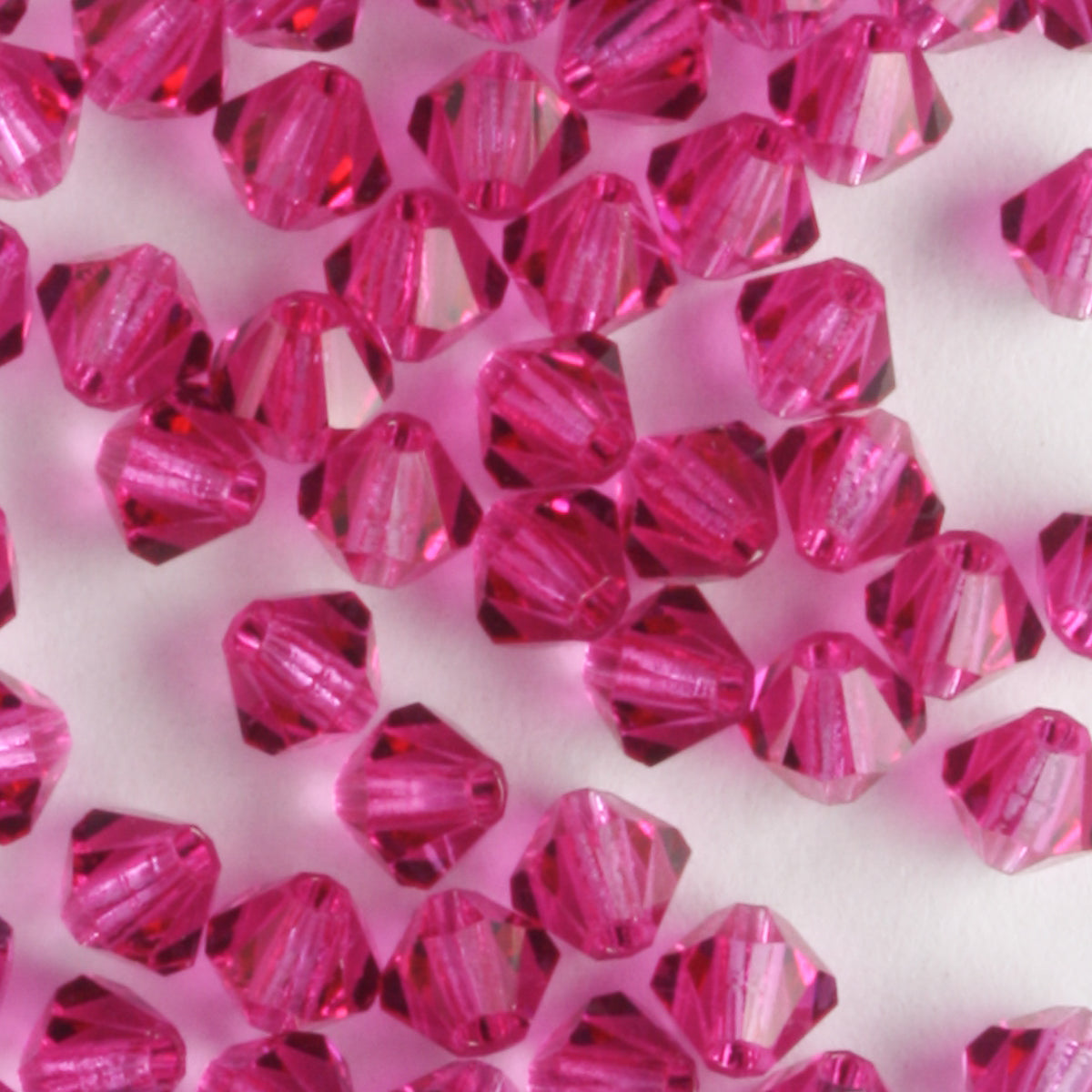 4mm Bicone Fuchsia - 48 beads