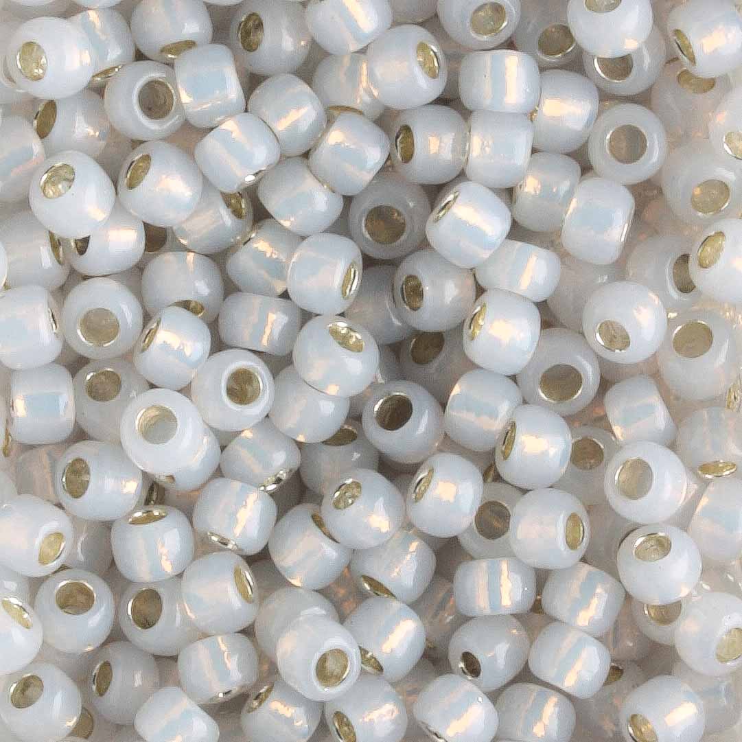 8/0 Silver Lined Milky Cloud - 10 grams