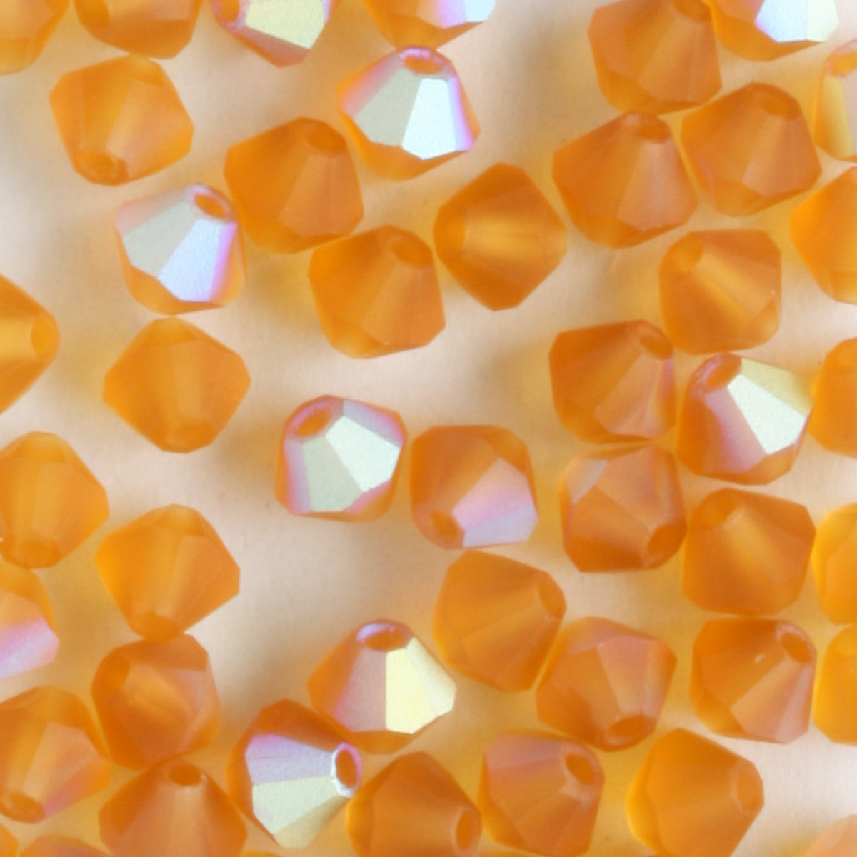 4mm Bicone Topaz AB Matte - 48 beads