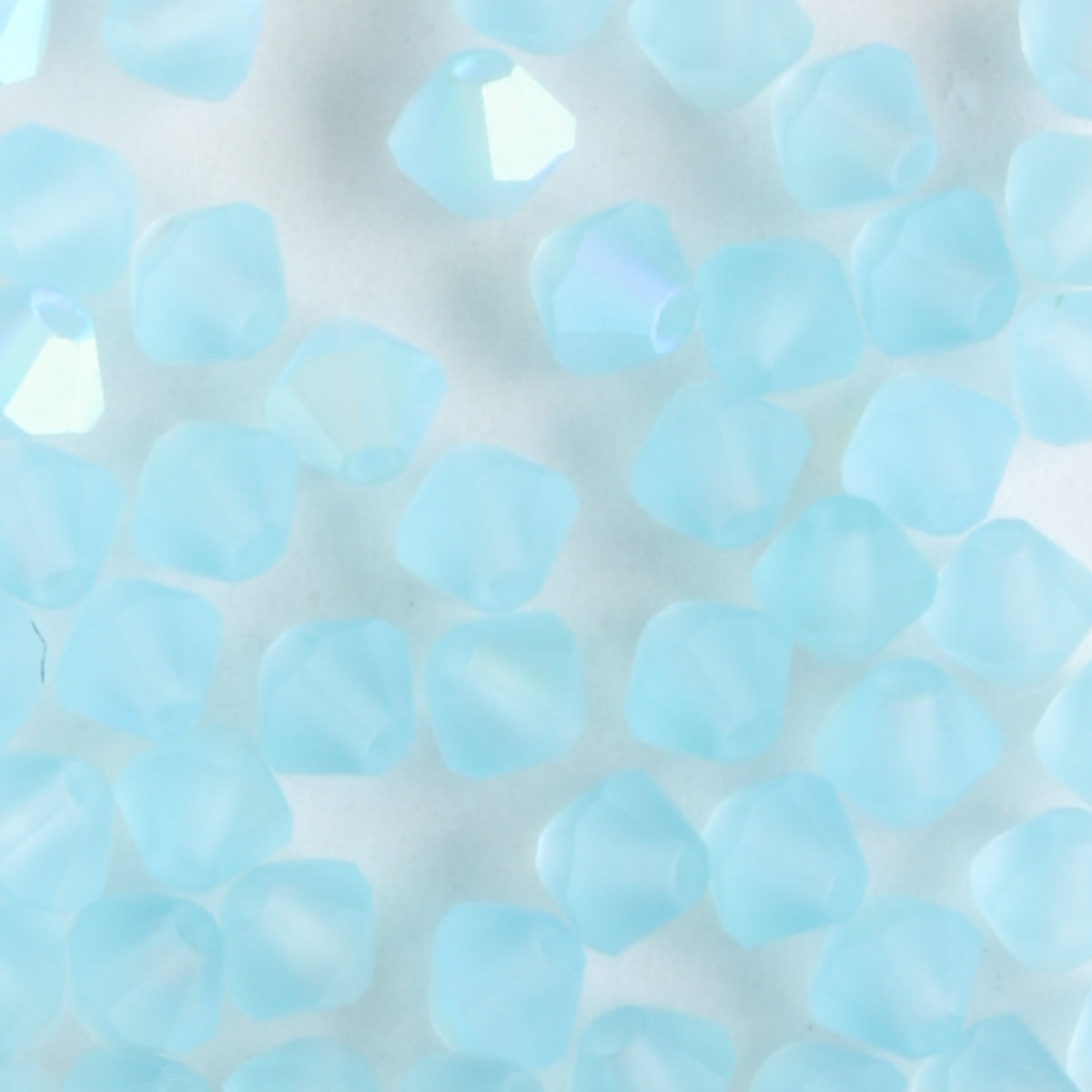 4mm Bicone Aqua Bohemica Matte - 48 beads