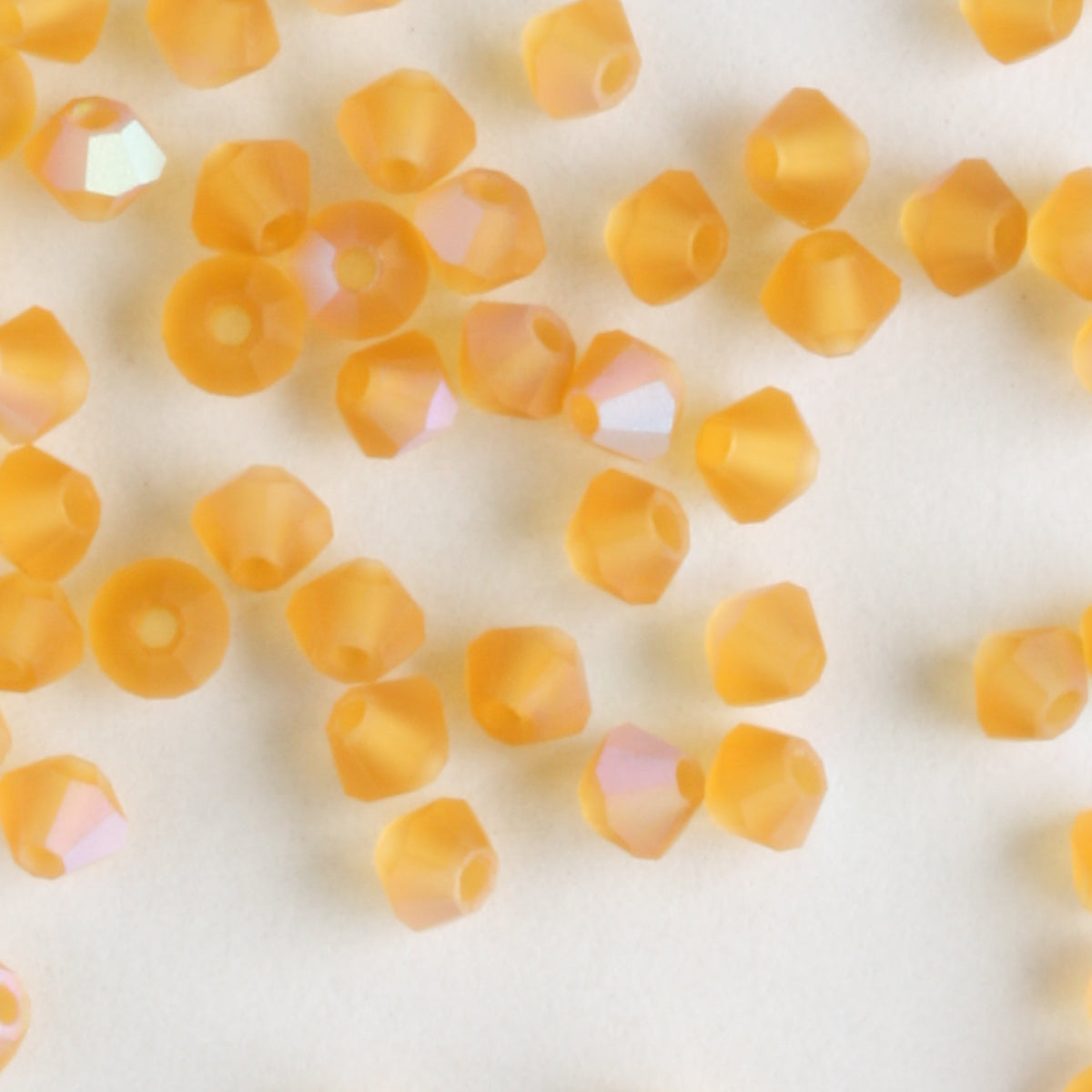 3mm Bicone Topaz AB Matte - 48 beads