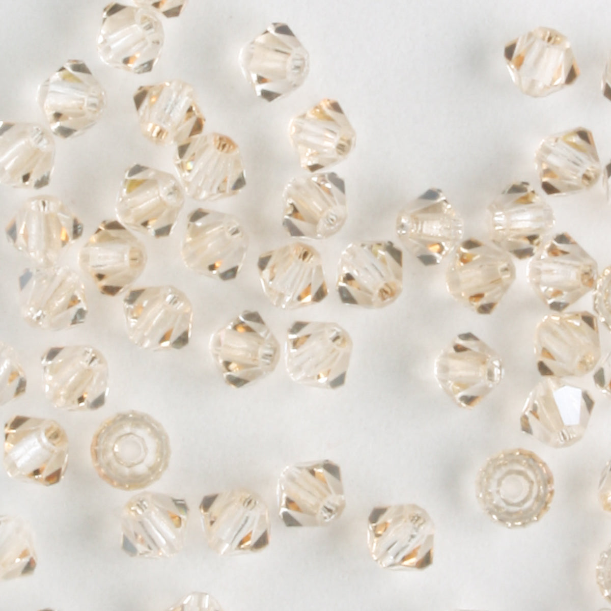 3mm Bicone Crystal Honey - 48 beads