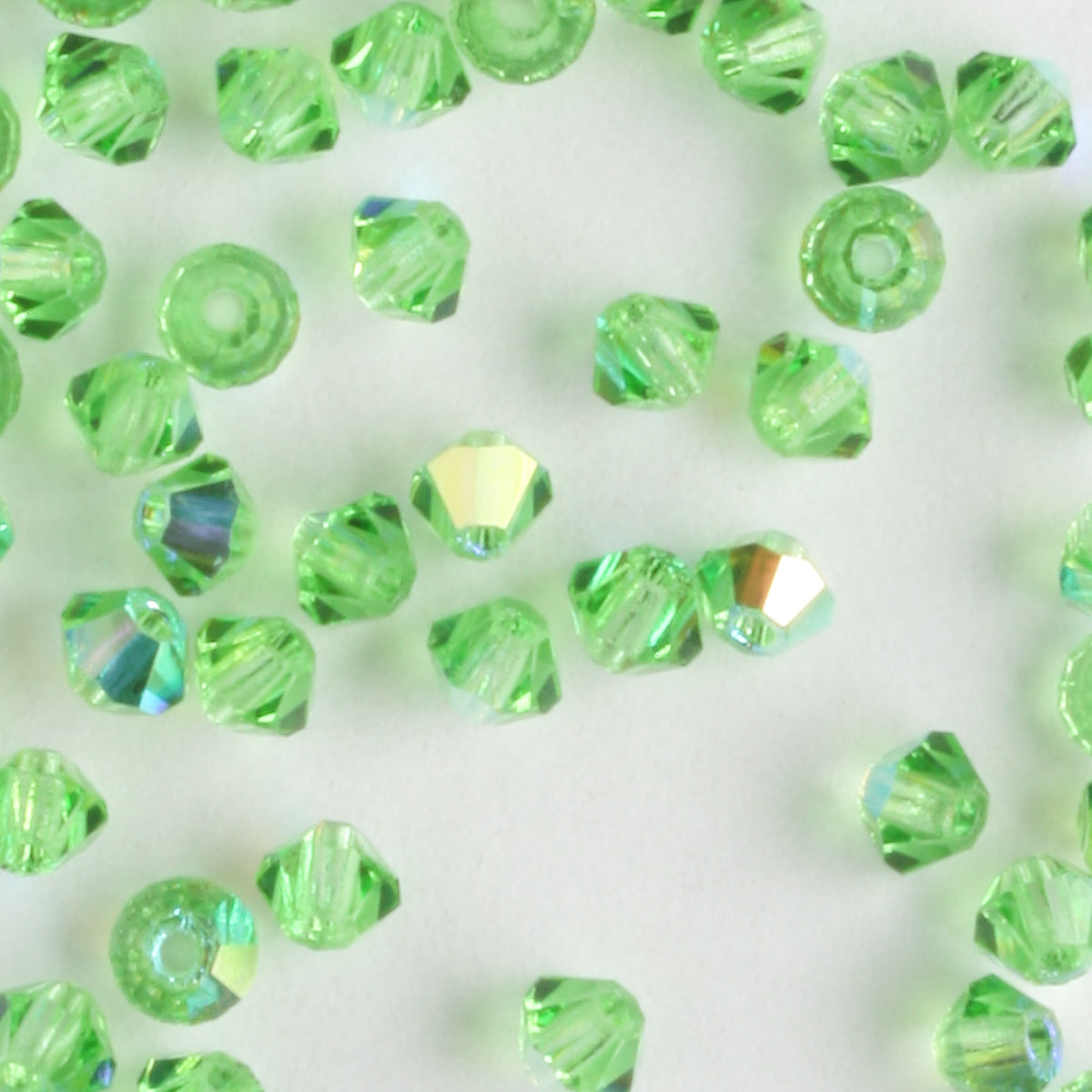 3mm Bicone Peridot AB - 48 beads