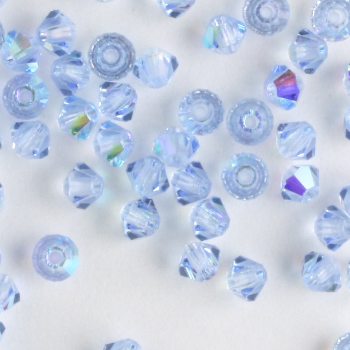 3mm Bicone Light Sapphire AB - 48 beads