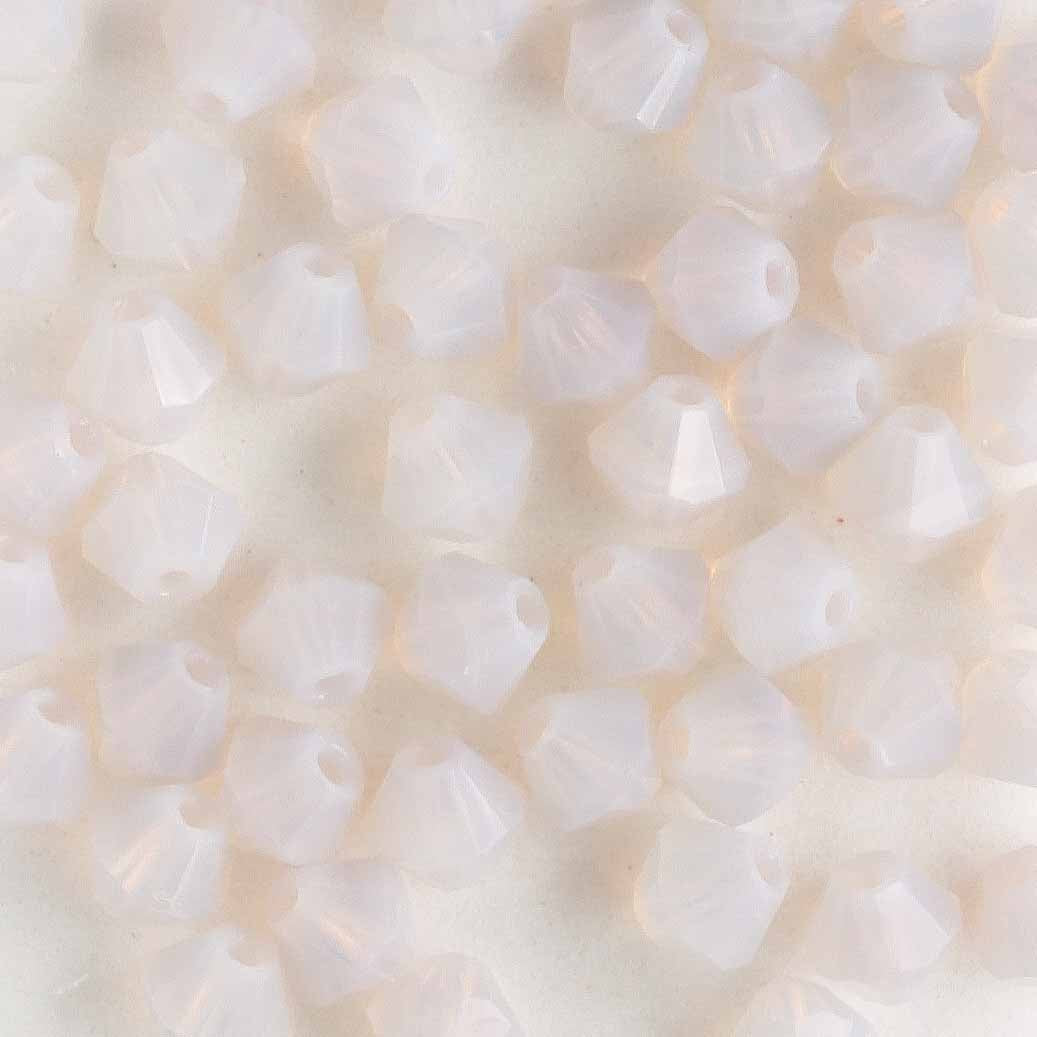 4mm Bicone Milky Light Amethyst - 48 beads