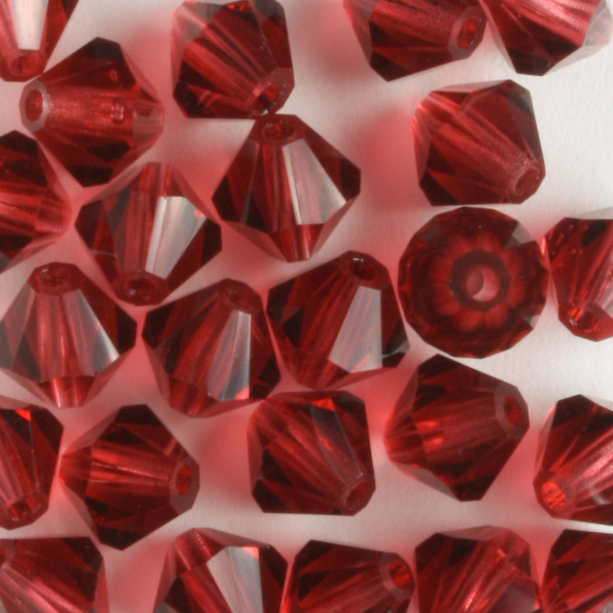 6mm Bicone Hot Pink - 24 beads