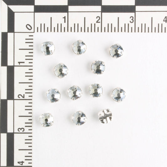 4mm Rose Montee Cry Blue Shade - qty 12