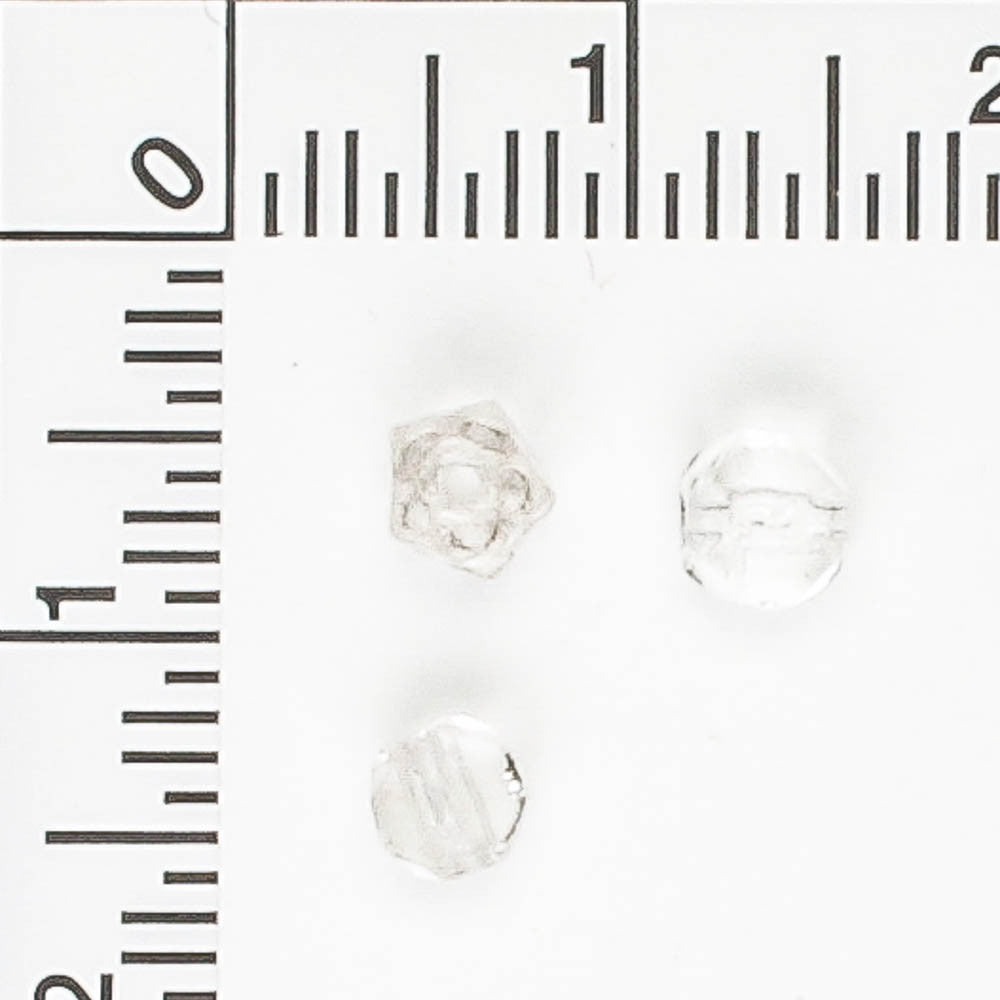 4mm Cut Glass Clear - 100 beads