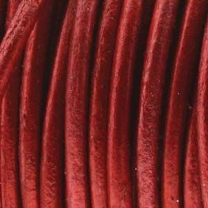 1mm Leather Metallic Moroccan Red - foot