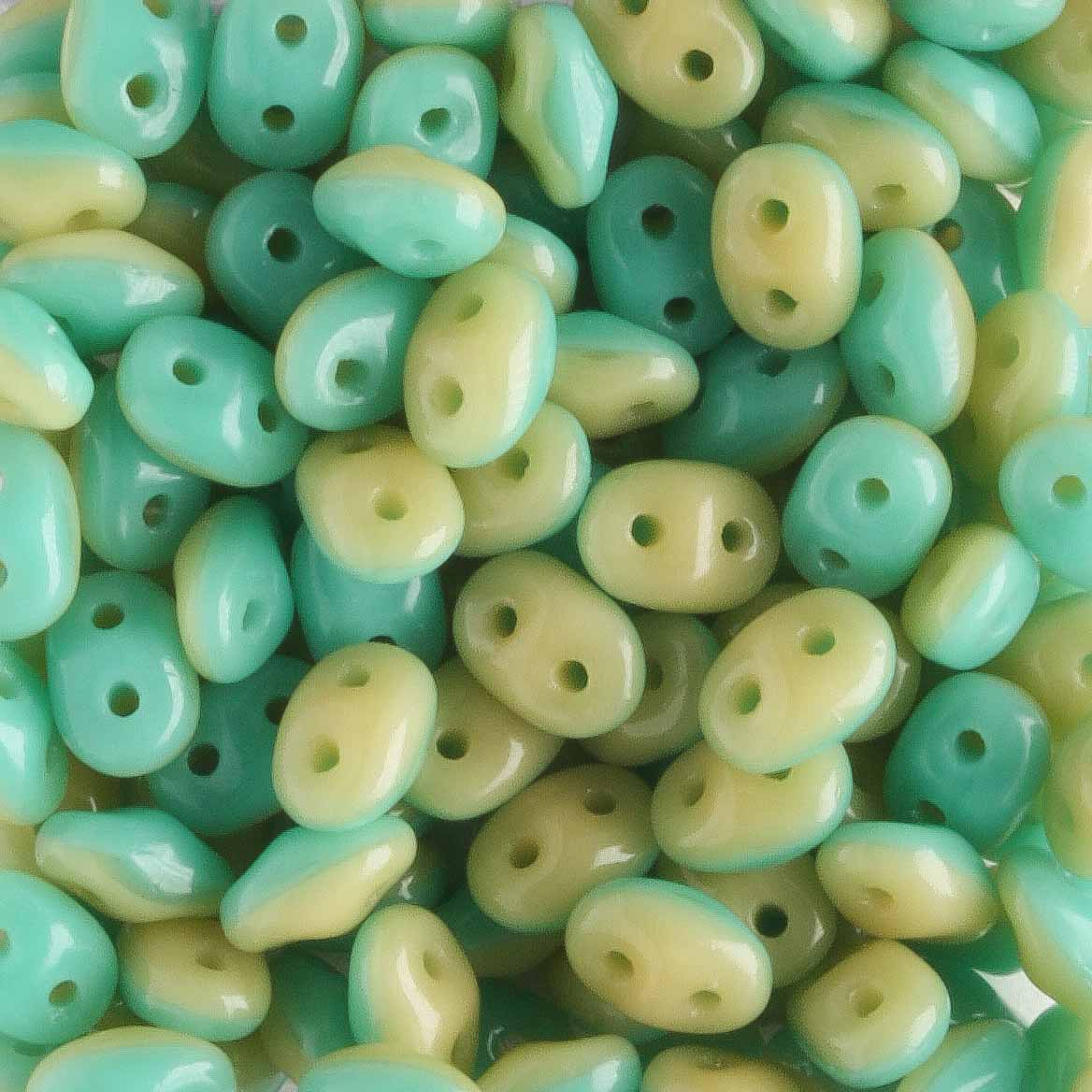 Superduo Duet Ivory Green - 10 grams