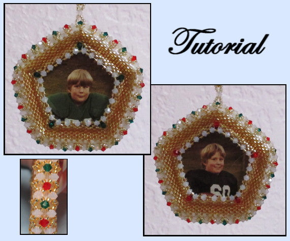 Picture Frame Christmas Ornament Pattern - PDF