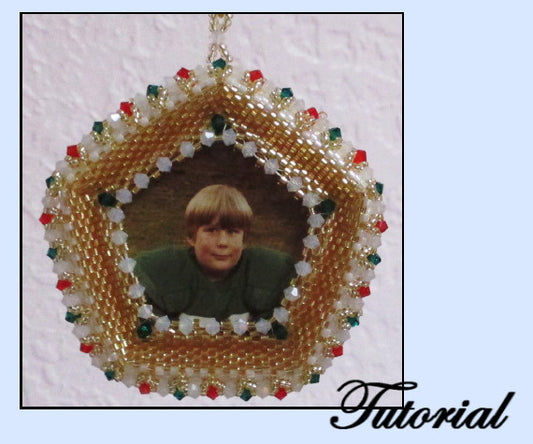 Picture Frame Christmas Ornament Pattern - PDF