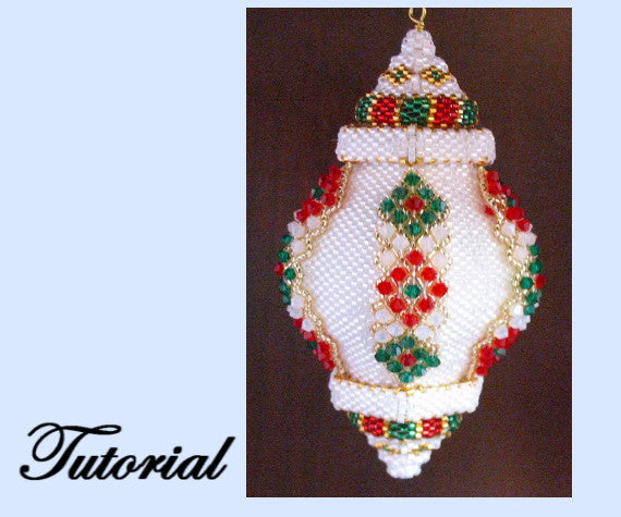 Vertical Ribbon Sparkler Ornament Pattern - PDF