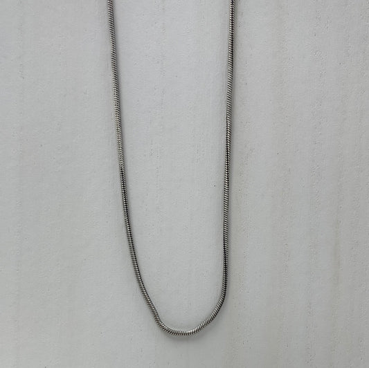 Silver Snake Chain Necklace - 30"