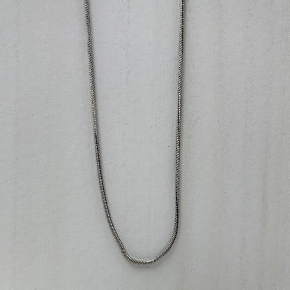 Silver Snake Chain Necklace - 30"