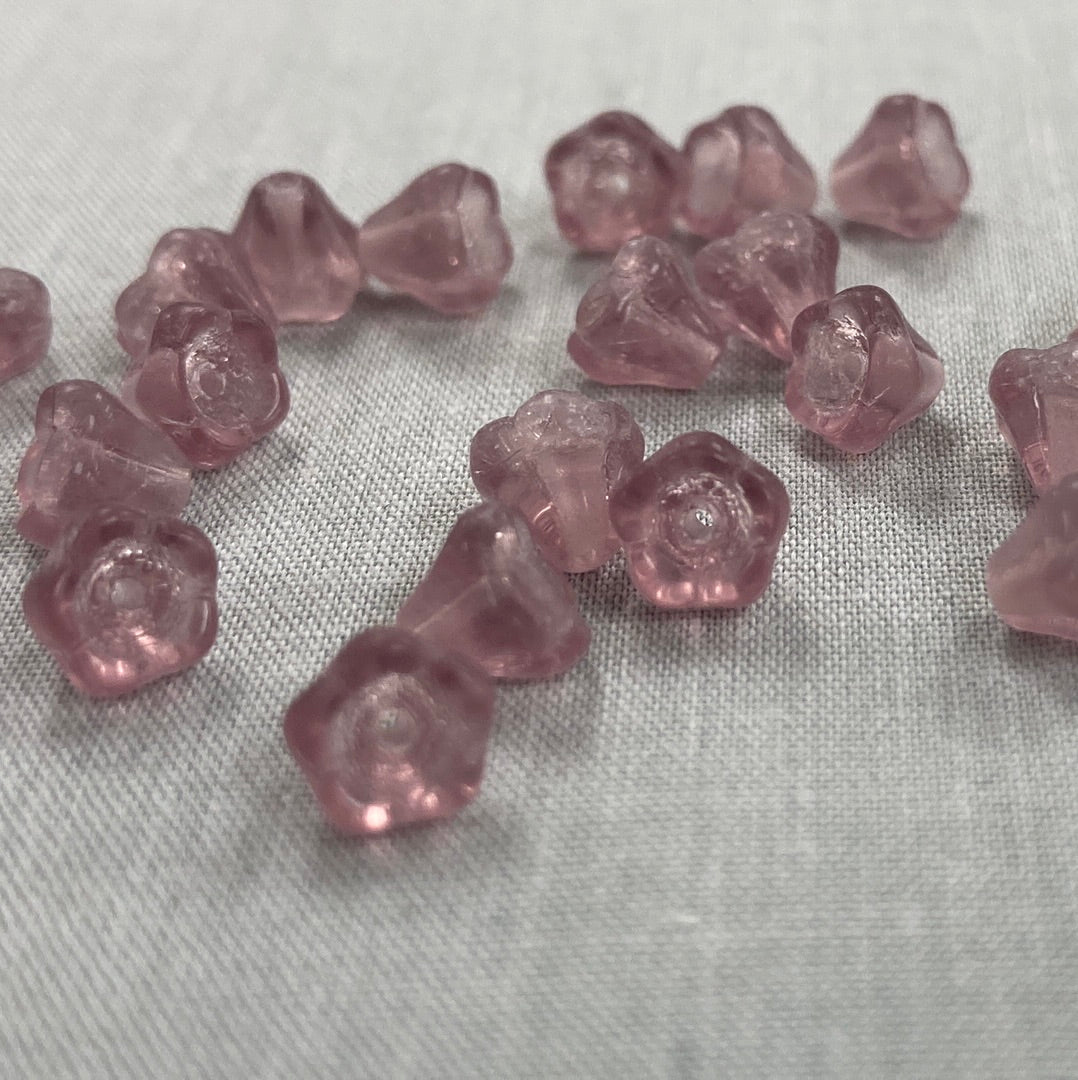 5x6mm Bell Flower - Purple - qty 25