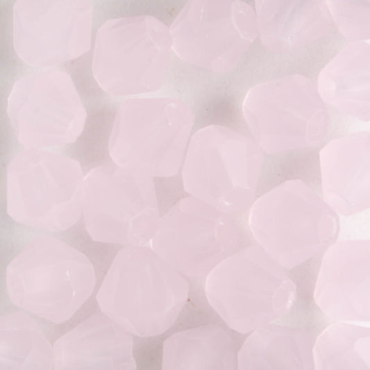 6mm Bicone Pink Opal - 24 beads