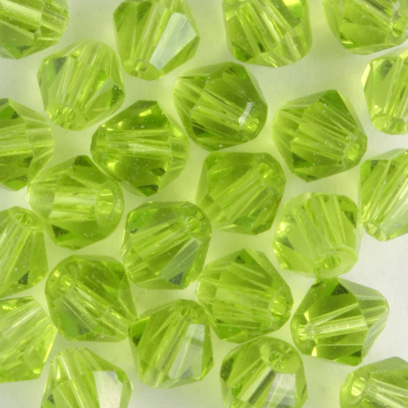 6mm Bicone Peridot - 24 beads
