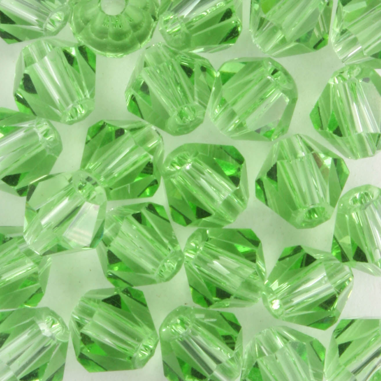 6mm Bicone Light Green - 24 beads