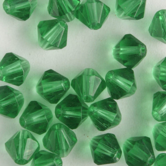 6mm Bicone Green - 24 beads