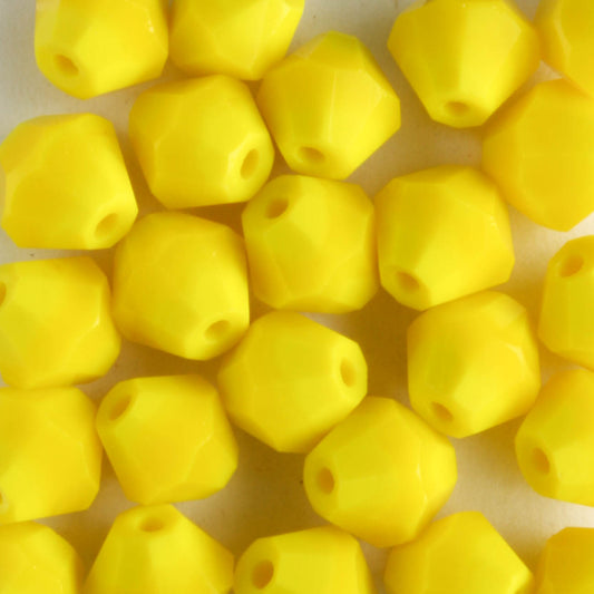 6mm Bicone Yellow - 24 beads