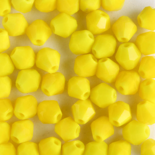 4mm Bicone Yellow - 48 beads