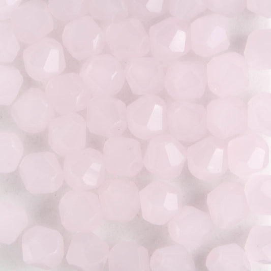 4mm Bicone Light Pink Opal - 48 beads