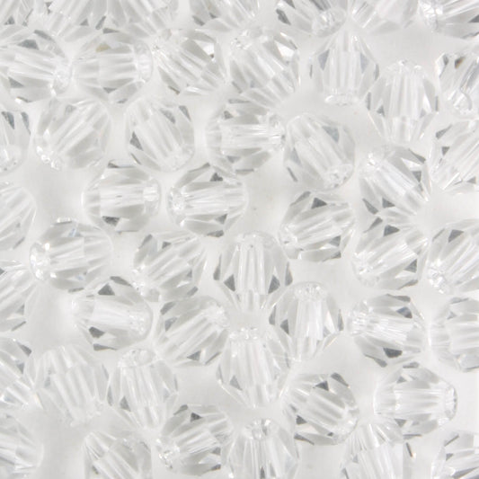 4mm Bicone Clear - 48 beads