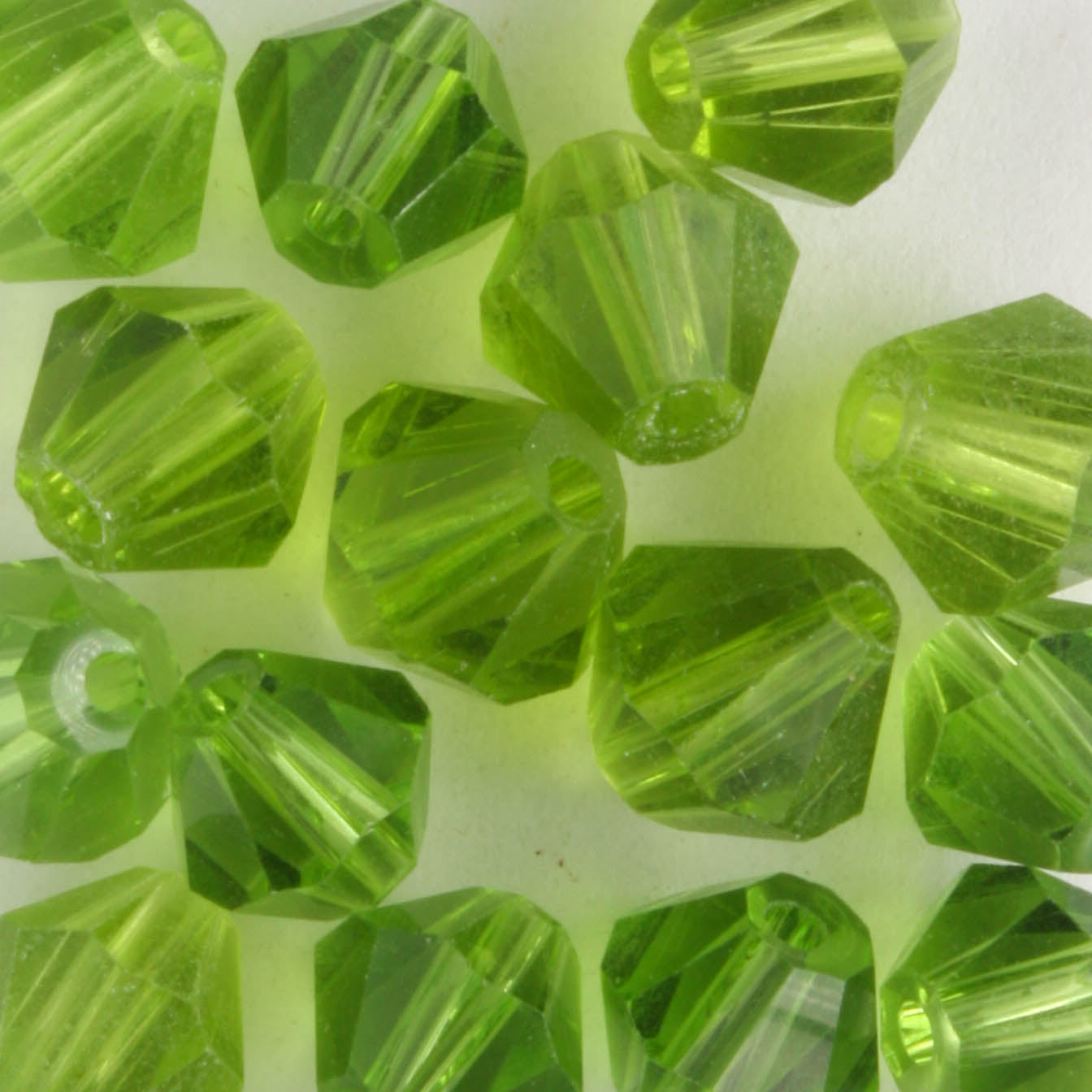 8mm Bicone Olive Green - 15 beads