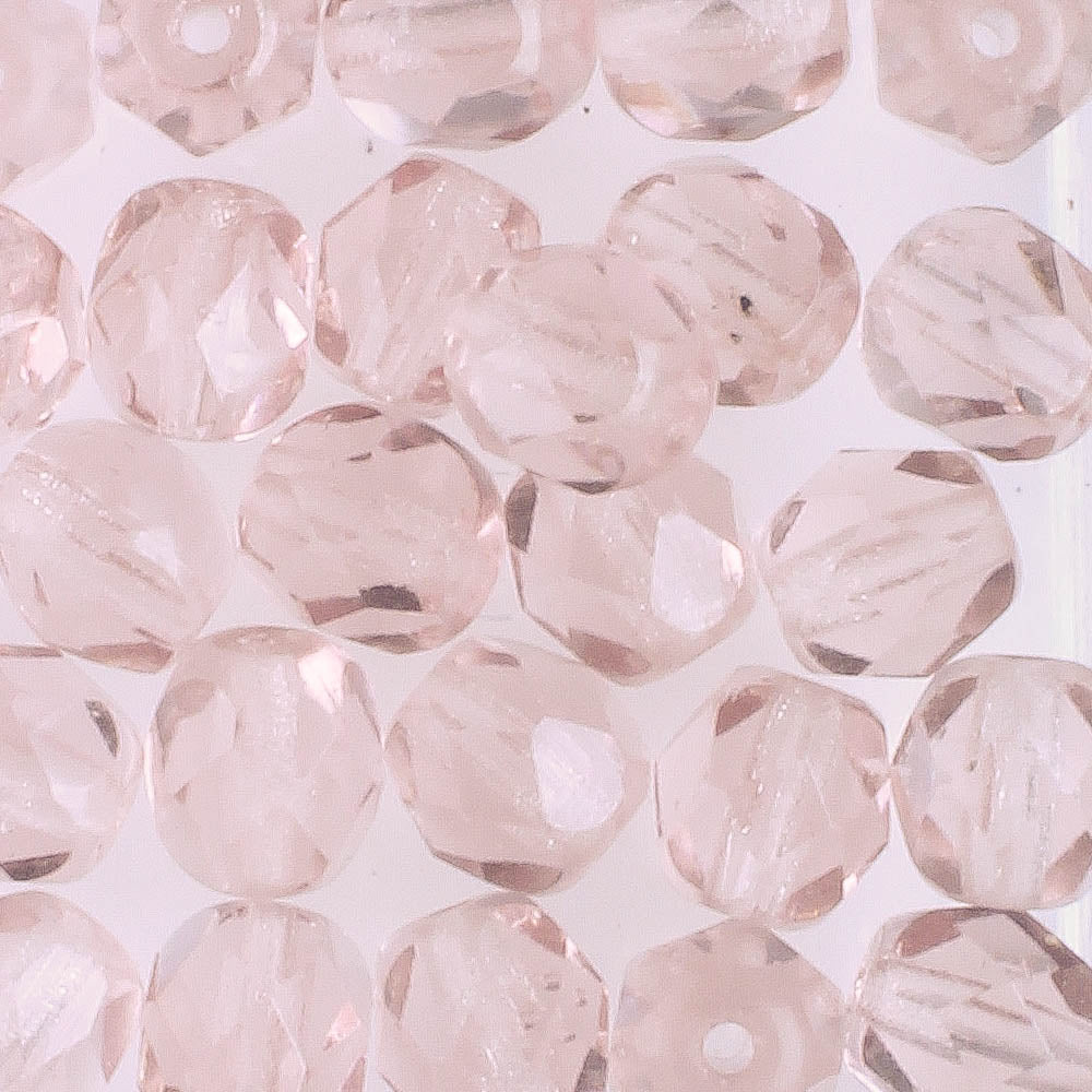 6mm Round Fire Polish Lavender - 25 beads