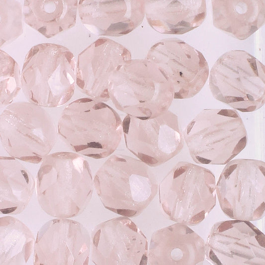 6mm Round Fire Polish Lavender - 25 beads