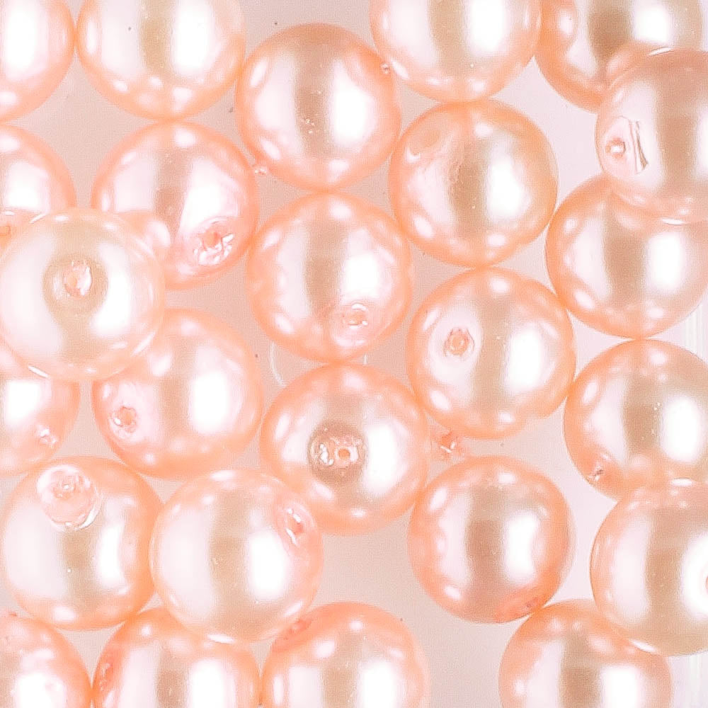 6mm Round Glass Pearl Cotton Candy - 25 beads