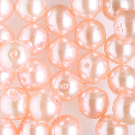 6mm Round Glass Pearl Cotton Candy - 25 beads