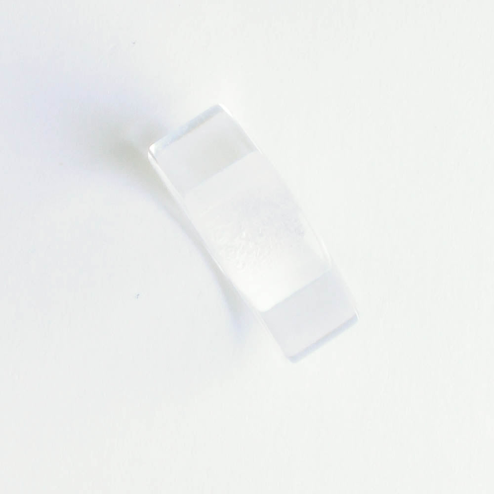 Triangle Button, Clear Plastic