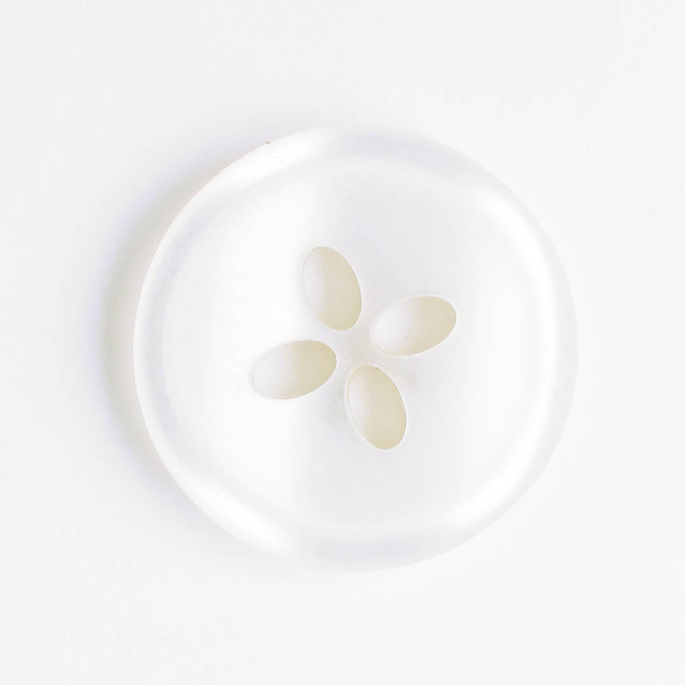 Plastic Button, White