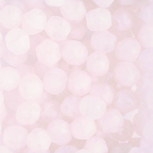 4mm Round Fire Polish Pale Pink Matte Evelina - 100 beads