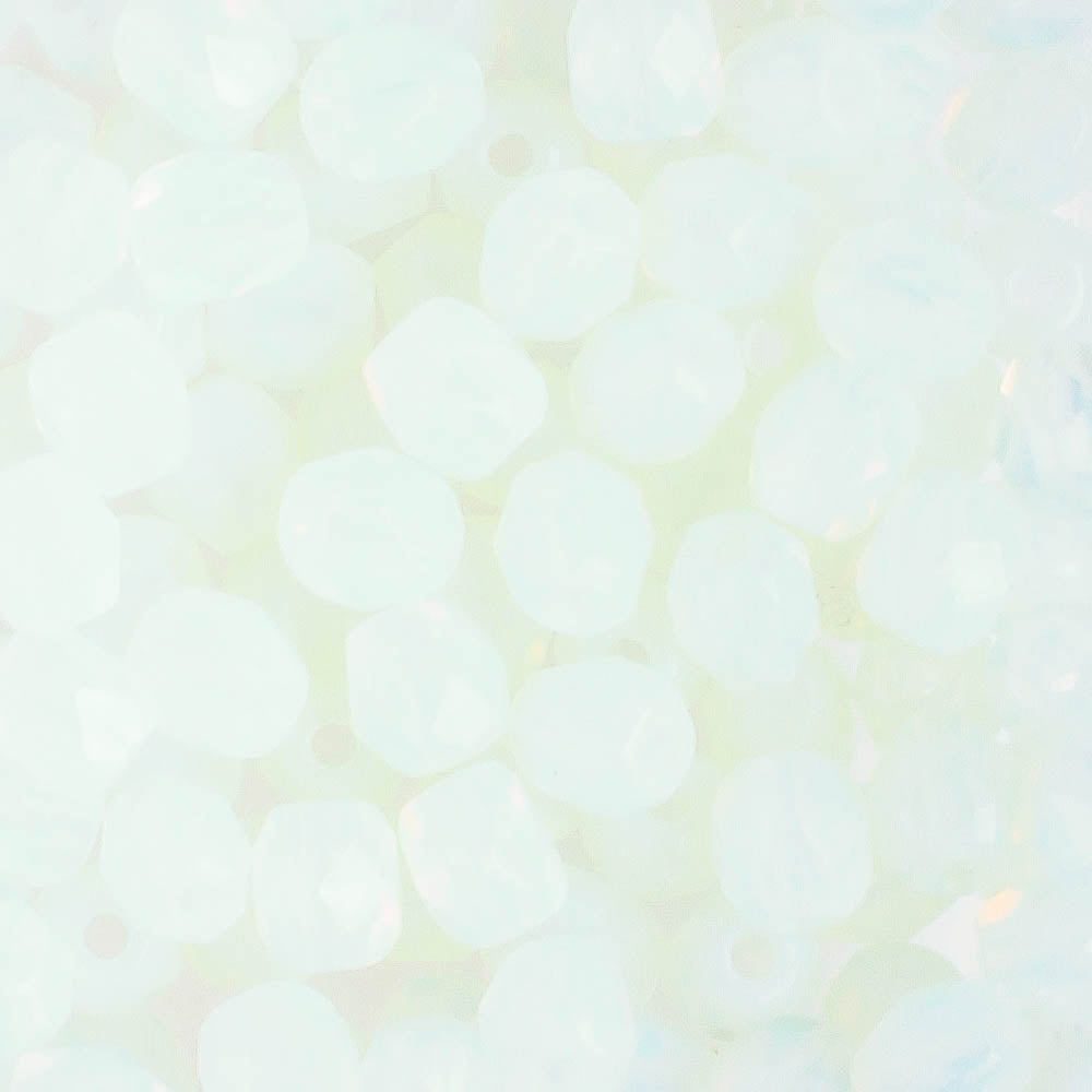 4mm Round Fire Polish Yellow Opal