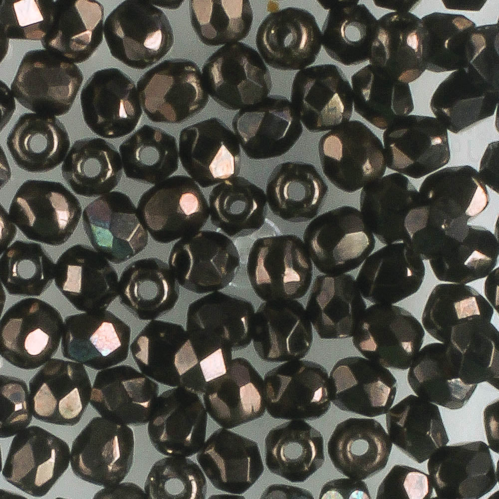 3mm Round Fire Polish Dark Bronze