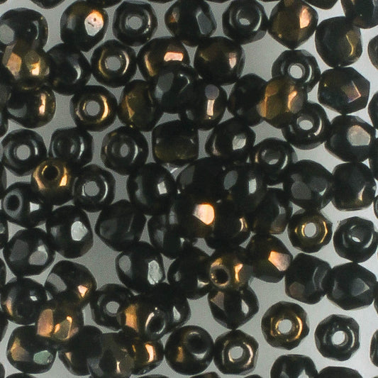 3mm Round Fire Polish Black/Copper