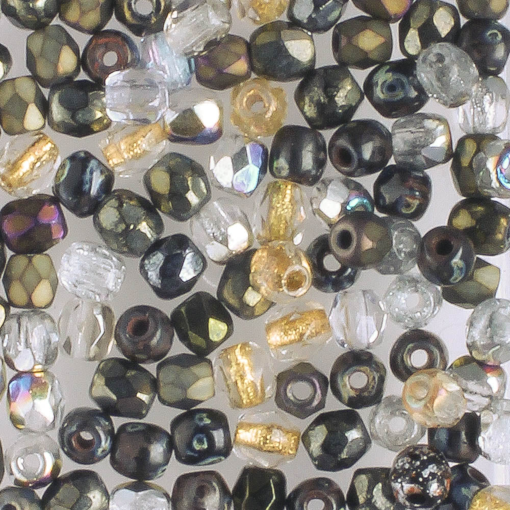 3mm Fire Polish Neutral Mix - 100 beads