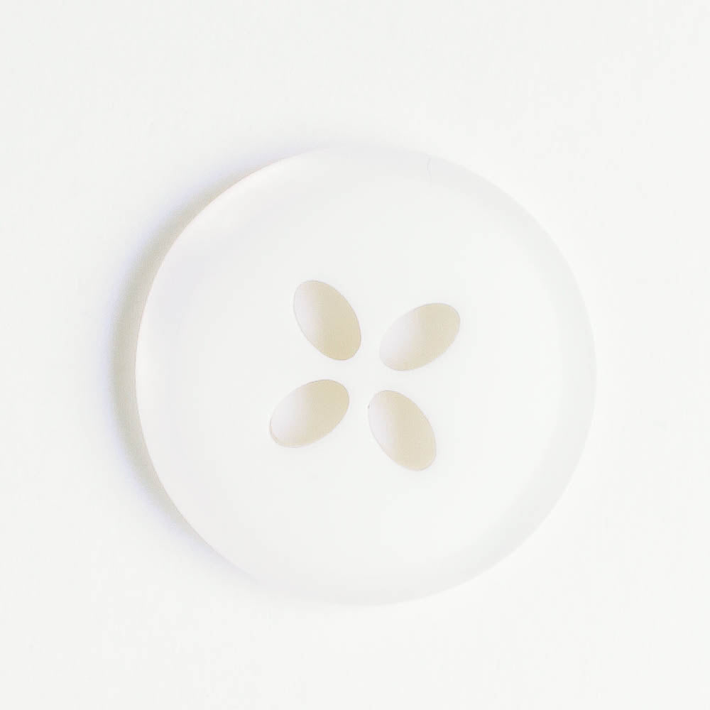 Plastic Button, White