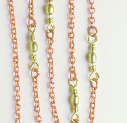 Copper and Brass Chain - foot
