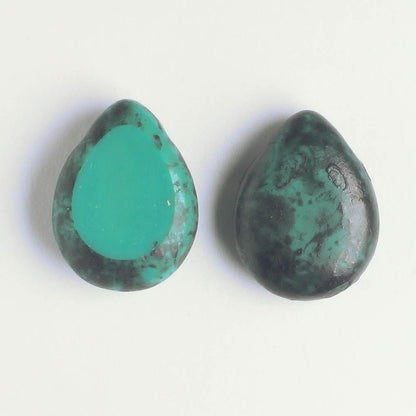 Polished Drop Persian Turquoise - 18 beads